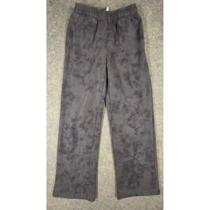 Fabletics Gray Acid Wash Fleece Sweatpants XS Wide Leg Relaxing Soft